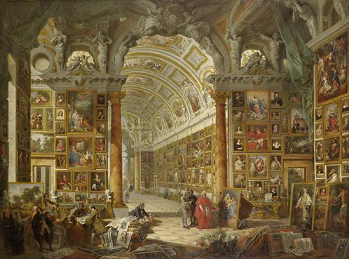 Giovanni Paolo Pannini Interior of a Picture Gallery with the Collection of Cardinal Silvio Valenti Gonzaga oil painting picture